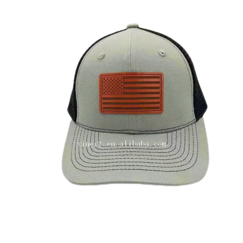 Custom Hats With Logo Snapback Cap Gorras Leather Patch Richardson 511 Embroidered Trucker Hat