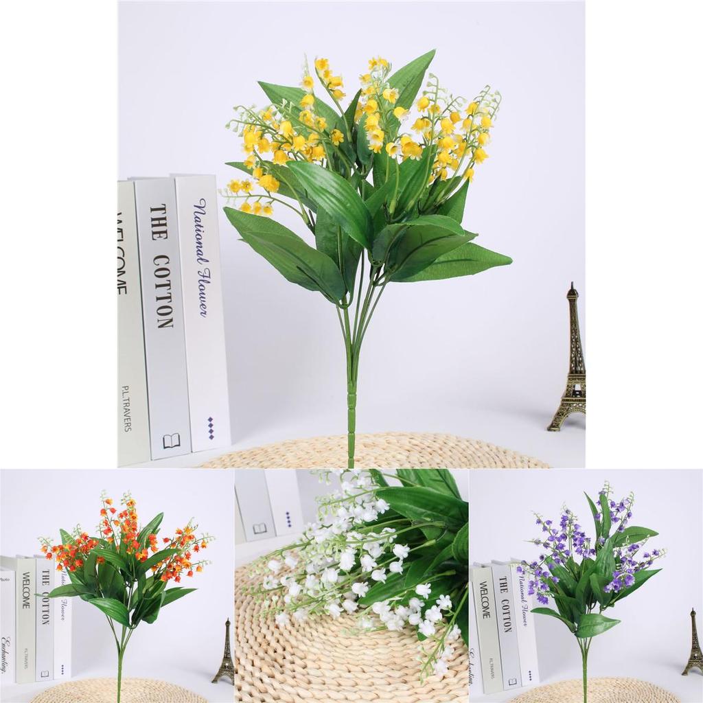 Elegant 7 Branch Artificial Lily Of The Valley Bouquet For Stunning Home And Wedding Decor