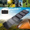 Outdoor Faltbares USB-Solarpanel Mobile Bank Smartphone Netzteil Ladegerät SchwarzSchwarz