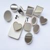 Korean Style Creative Heart Mirror Diamond Phone Stand with Retractable Airbag and Custom Logo