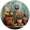 Retro Wild Flowers Butterfly Tin Sign 20x20cm, Rustic Aluminum Wall Art