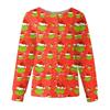 Women's Casual Fashion Long-Sleeve Single-Breasted Christmas Print Jacket