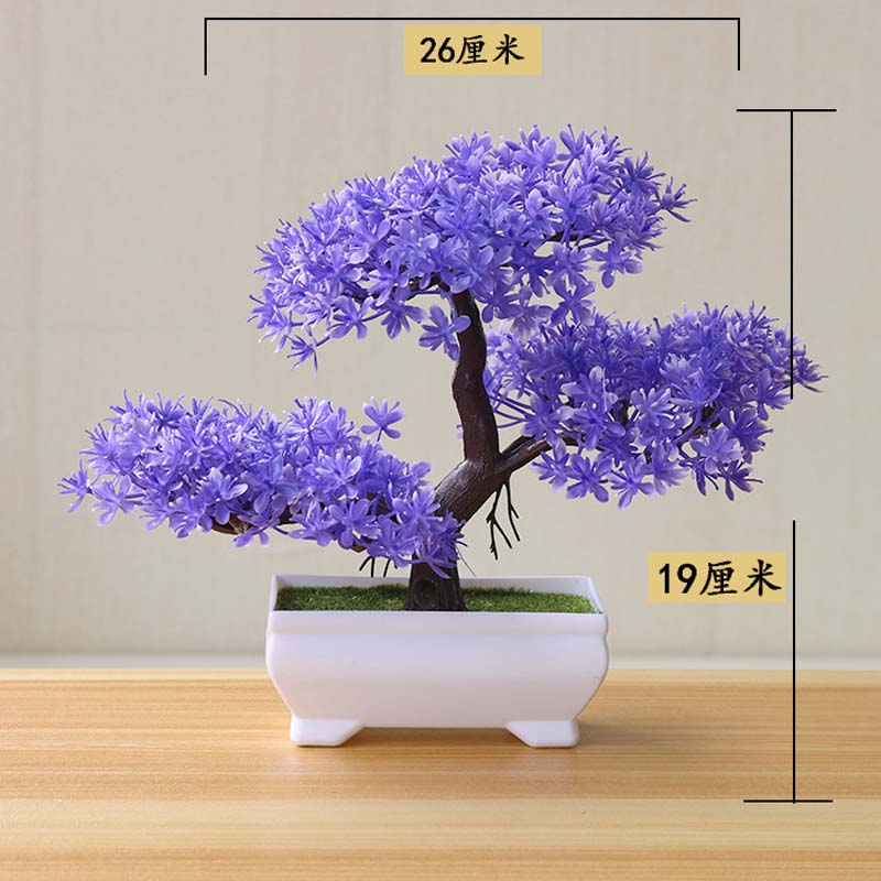 Garden Arrangement Ornaments Plastic Plants Bonsai Small Tree Pot Fake Plant Potted Flower Home Room Table Decoration