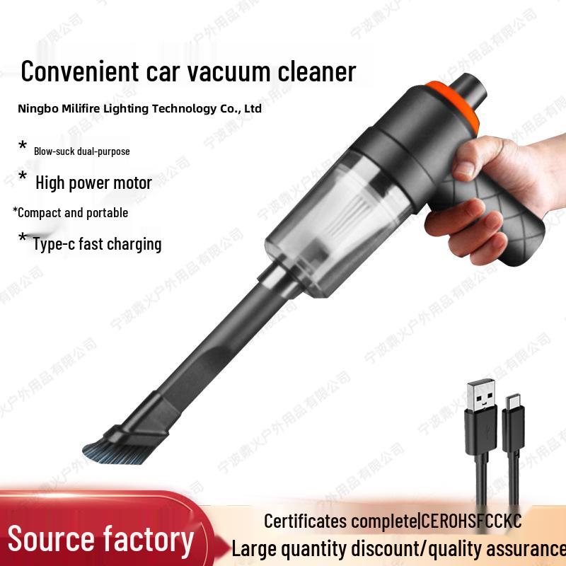 Dual-Use Portable Wireless Car Vacuum: Strong Suction & Blow