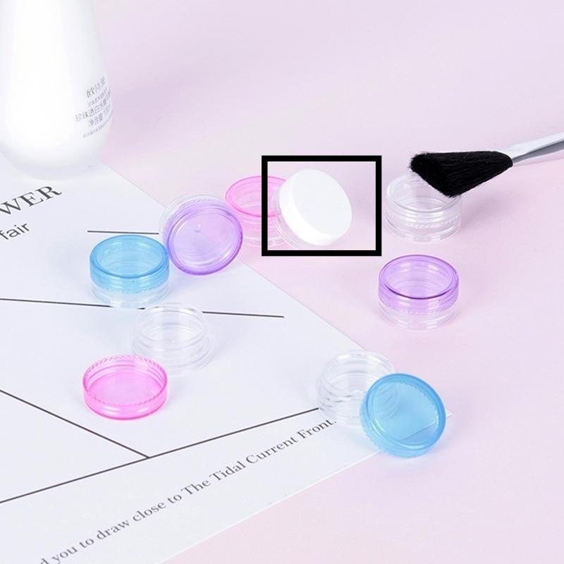 50pcs of 3g PS Frost Bottle Gold Powder Bottle Small Eye Shadow Bottle Plastic Cosmetic Packaging Box