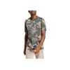 adidas Originals Camouflage Letter Print Crew Neck T-Shirt Men Tops Dark-Green IR9474