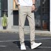 Men's straight casual pants, men's mid waist, spring and autumn thin, solid color, street outerwear, long pants