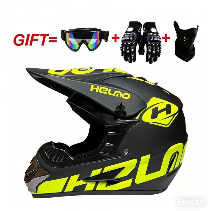 Full Face Mountain Bike Helmet Downhill Cycling ATV Dirt Youth Adult ABS Safety Gear