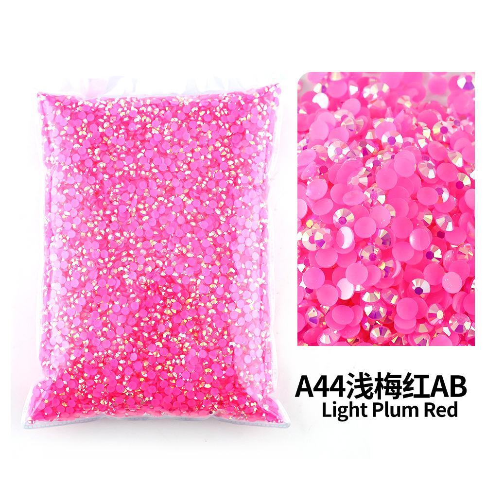 Wholesale Bulk Resin Rhinestone Jelly Color AB transparent AB 2mm,3mm,4mm,5mm,6mm Facets FlatBack Nail Art Garment Decoration