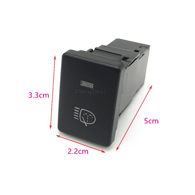 Blue Led Light Headlight Washer Push Switch 4 Wire Button For Toyota Camry Prius Corolla Headlamp Cleaning Switch DC12V