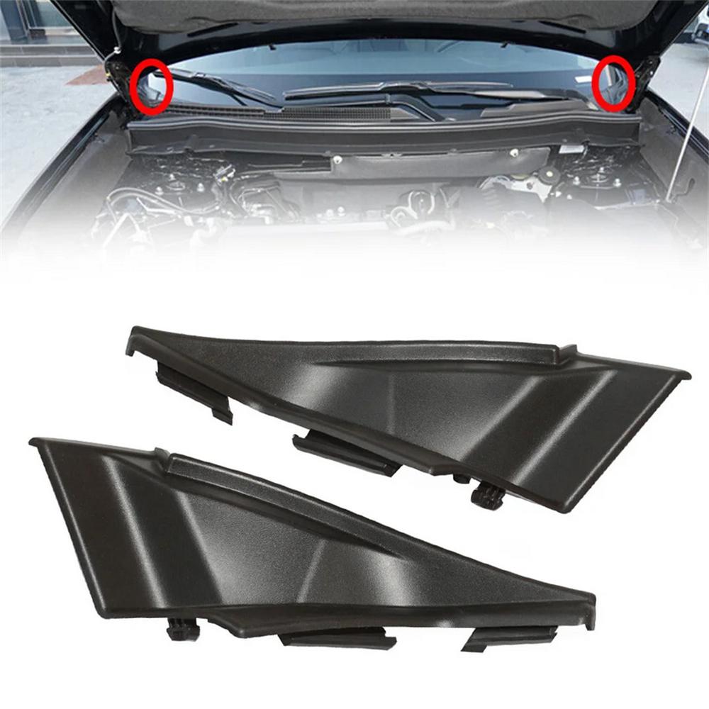 2PCS Front Wiper Side Cowl Extension Cover For Mitsubishi Outlander 2013-