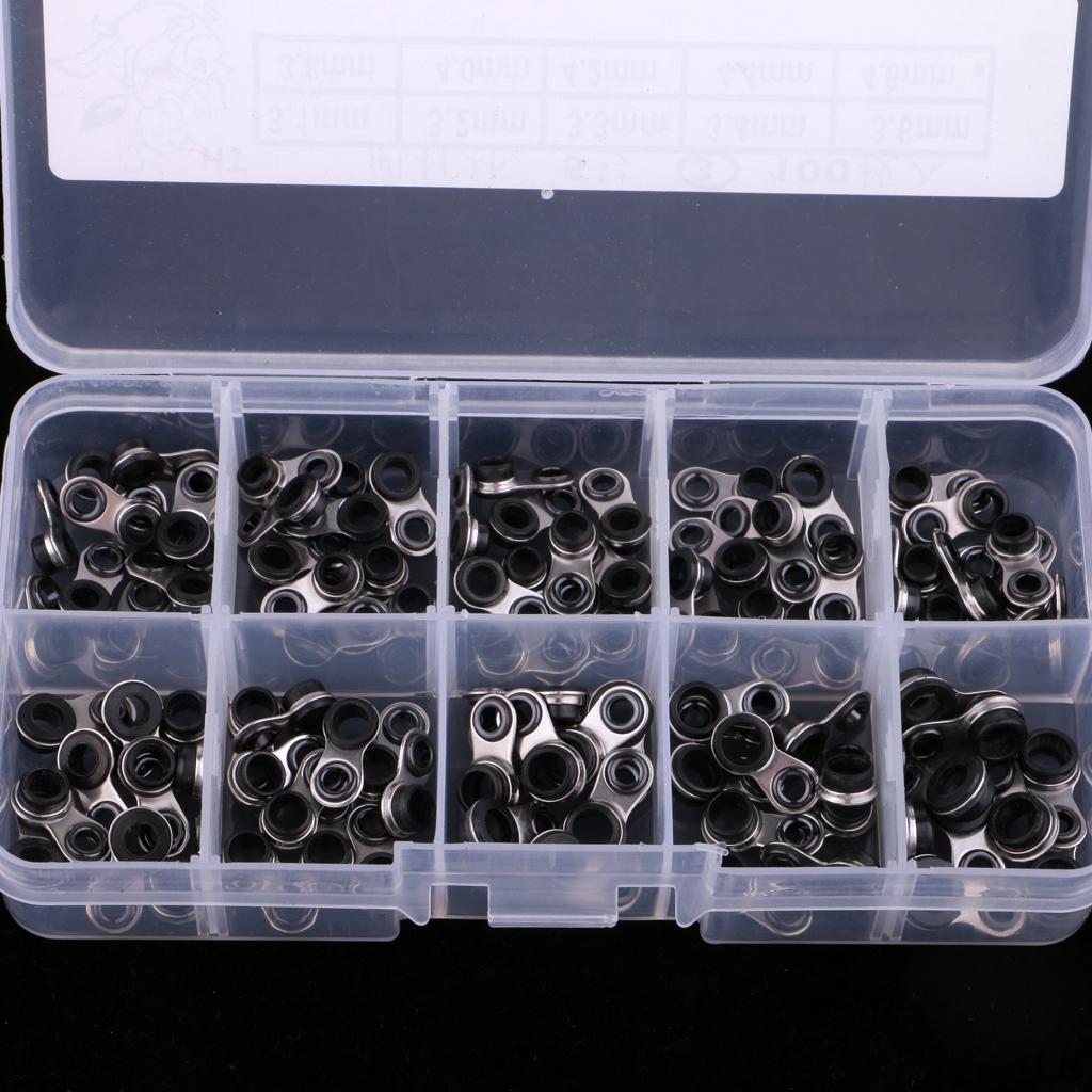 100 Pcs Fishing Rod Tips Repair Kit Replacement Part 0.9 6.6mm