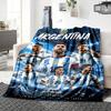 Argentina Football Team Printed Flannel Breathable and Warm Blanket, a Stylish Home Gift, Suitable for Home, Office and Bedspread Use. 15a185