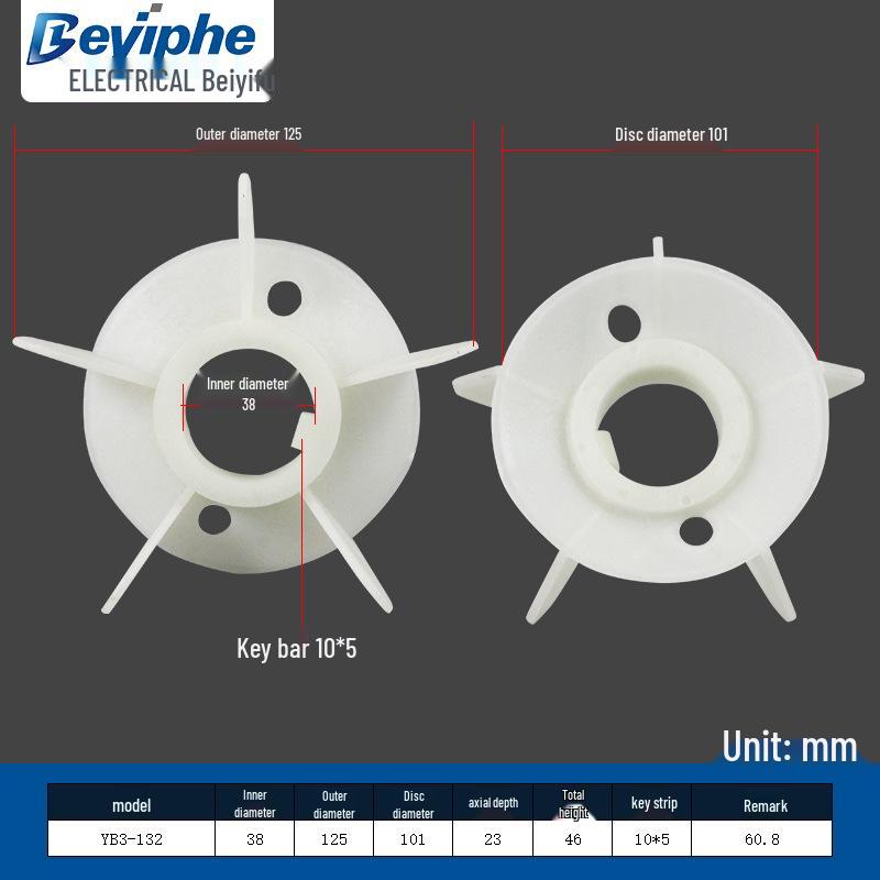 High-Temperature Resistant Y3/YX3 Plastic Cooling Fan Blade 0.55-160KW Energy Saving, New YE3.