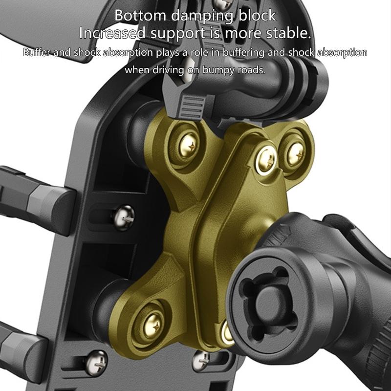 Adjustable Bike Phone Mount Bracket Stand with 360 Degree Rotation for Secure Smartphone Use on Motorcycles and Bicycles
