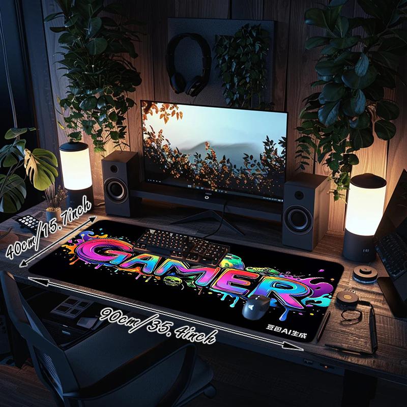 1PC Gamer Gamepad Oversized Mouse Pad - Non-Slip Rubber Base Perfect for Office School Esports Home Decor Desk Mat 134A