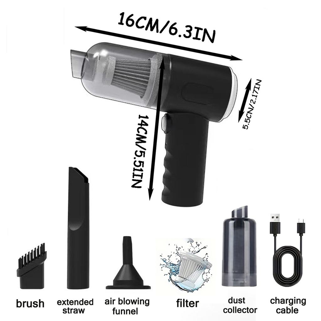 Electric Pet Hair Cleaner Household Vacuum Cleaner Handheld Vacuum Cordless Pet Hair Remover All-in-One Car Portable Vacuum