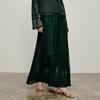 Women's Pleated Draped A-line Midi Skirt