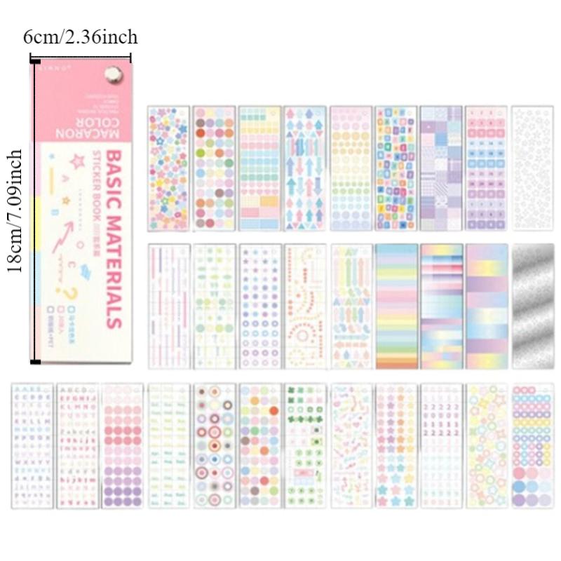 30Sheets Self Adhesive Scrapbook Stickers Creative DIY Decorative Sticker  Journaling