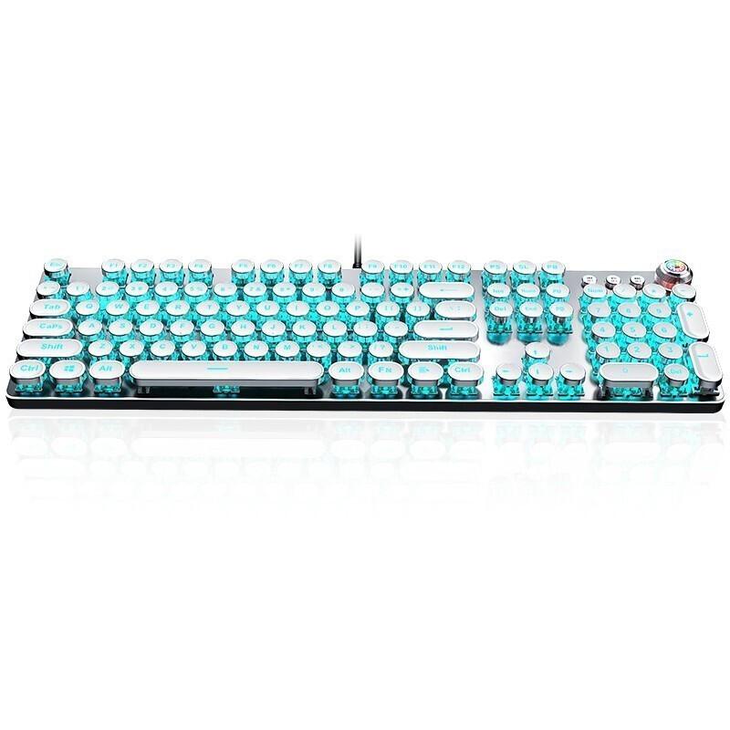 EWEADN TK100 Keyboard And Mouse Set, Office Typing Retro Peripherals, 104 Keys