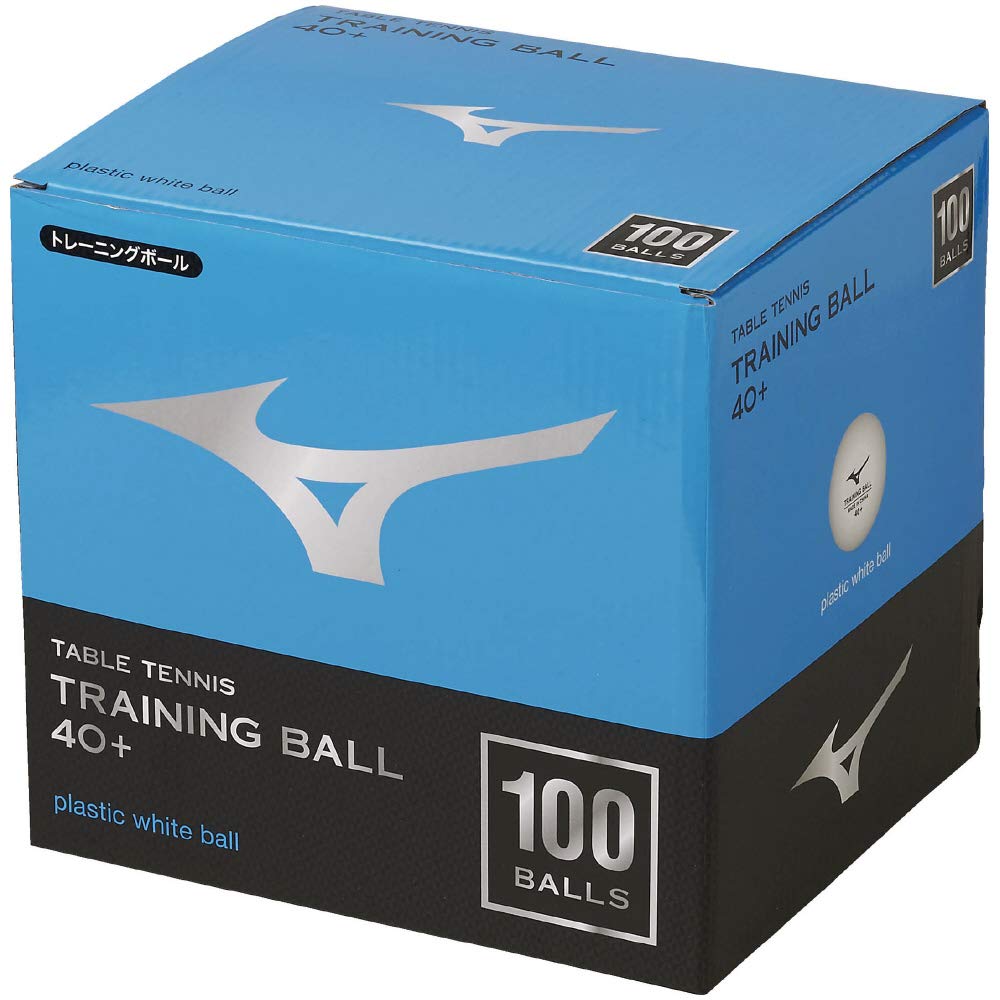 Mizuno Table Tennis Official Practice Set of Training Ball 83GBH900 White Balls, Balls, 100, 40+, 01