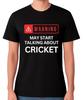 Warning May Start Talking About Cricket Funny Unisex T-Shirt Sports Tee