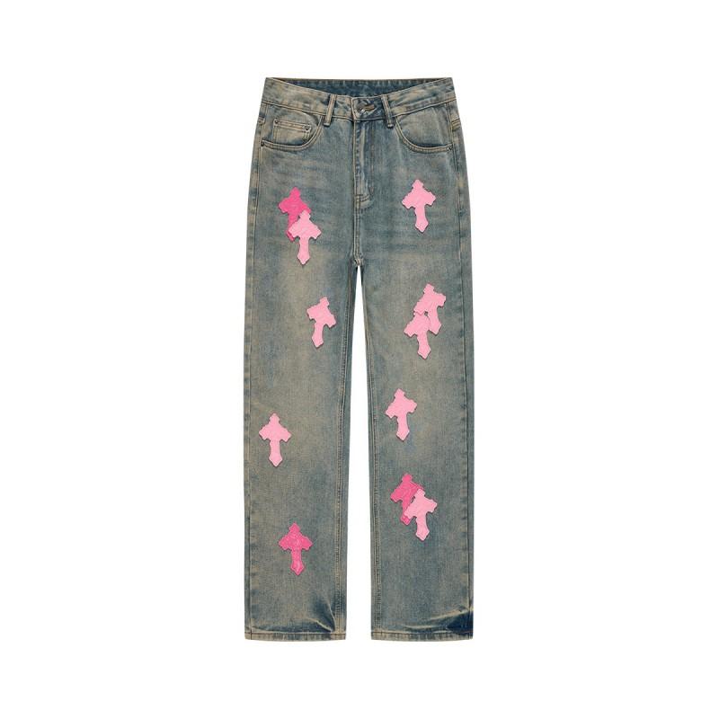 Mens Straight Fit Denim Jeans With
