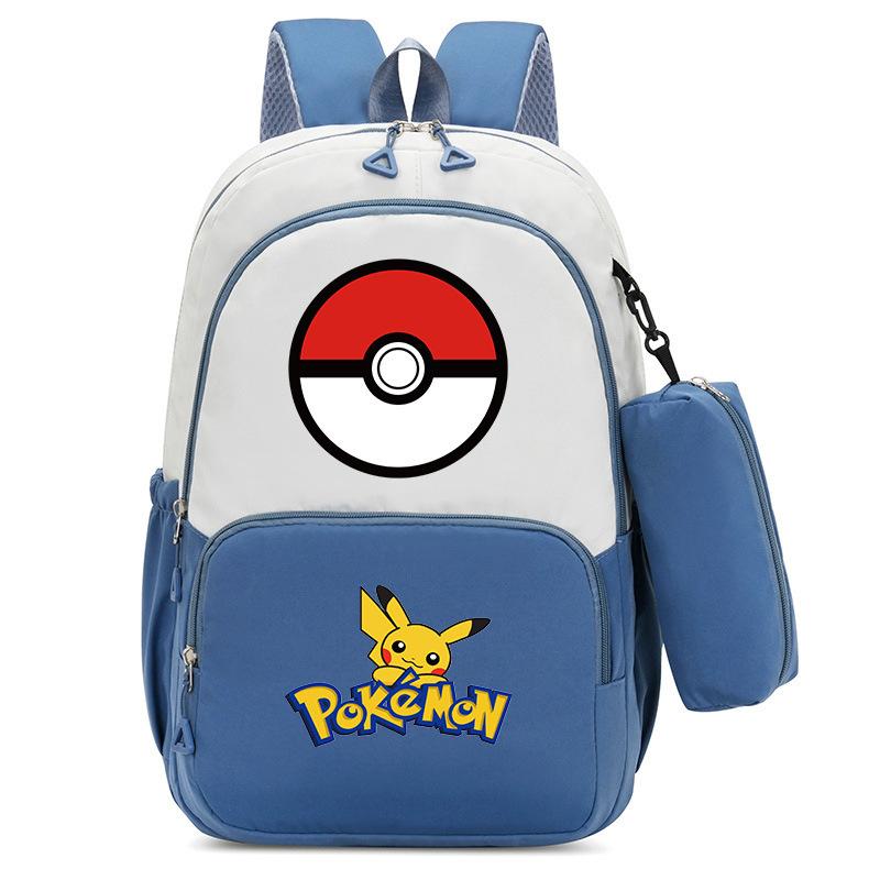 Pokemon Cartoon Printed Backpack Pencil Bag Elementary School Student Junior School Bag Backpack