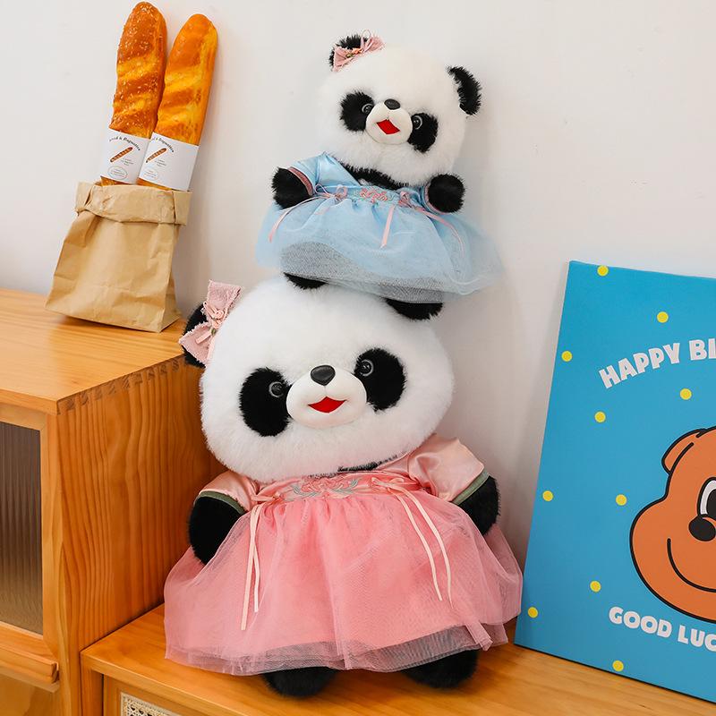 Оригинальная плюшевая игрушка панда Ханфу, имитация гигантской панды Хуахуа, тряпичная кукла, кукла, бутик, детский подарок на день рождения
