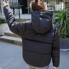 Women Thick Outerwear Solid Hooded Coats  Winter Jackets Short Female Cotton Padded Bread Jacket Coat Stand Collar Overcoat