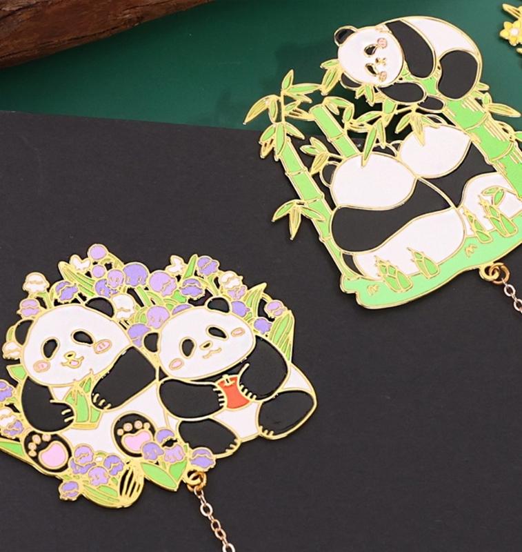 Creative Book Markers Metal Reading Bookmarks Panda Page Markers Lovely Bookmarks for Book Lovers