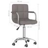 VidaXL Chaise pivotante de bureau Taupe, Tissu