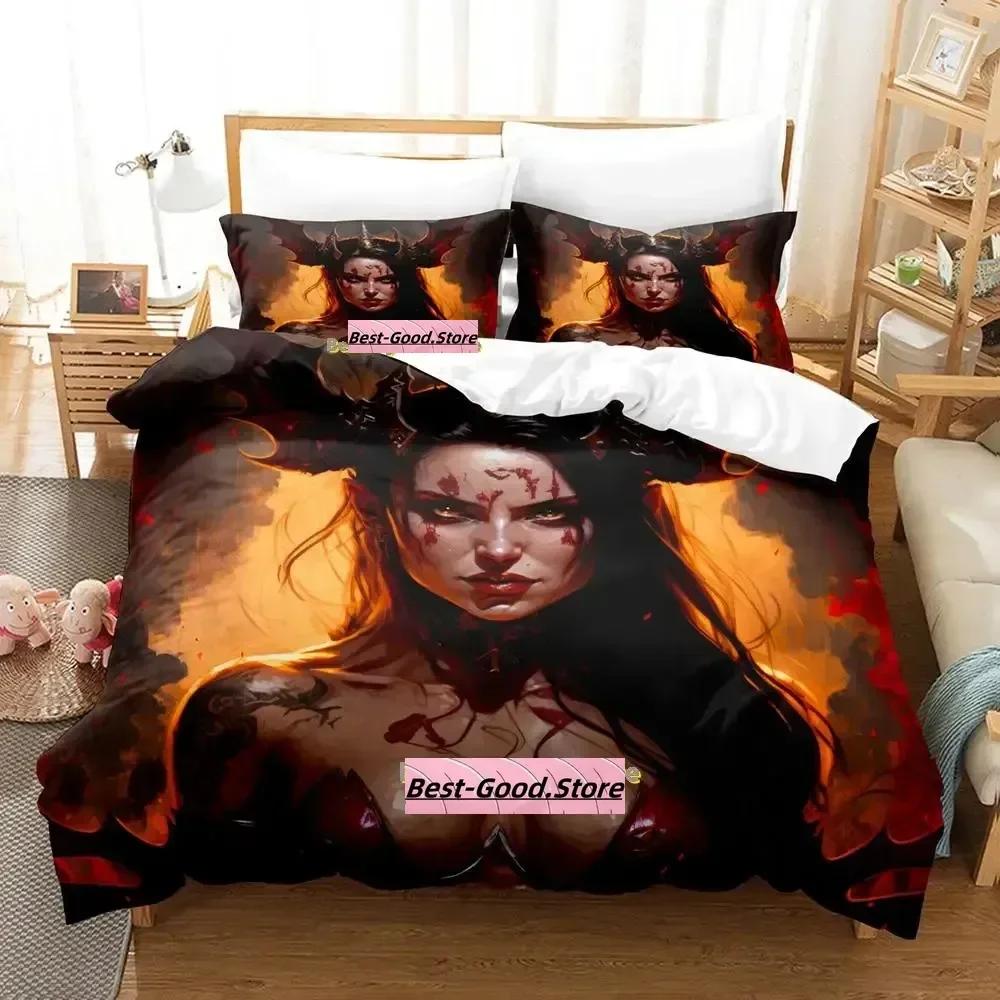 Comforter Personality Demoness Bedding Set Single Twin Full Queen King Size Bed Set Adult Kid Bedroom s Anime Bed