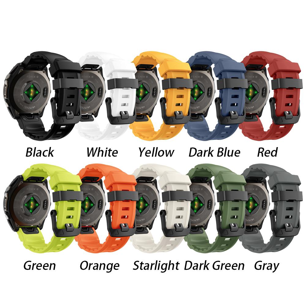 QuickFit 22mm 26mm Strap for Garmin Fenix 8 E Silicone Band for Garmin Fenix 7 7X 5Plus 6XPro Enduro 2 Bracelet Watchband