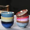75ml Japanese Style Kiln Change Ceramic Teacup Household Kung Fu Retro Water Cup Creative Teaware Wine Drinkware Cup New