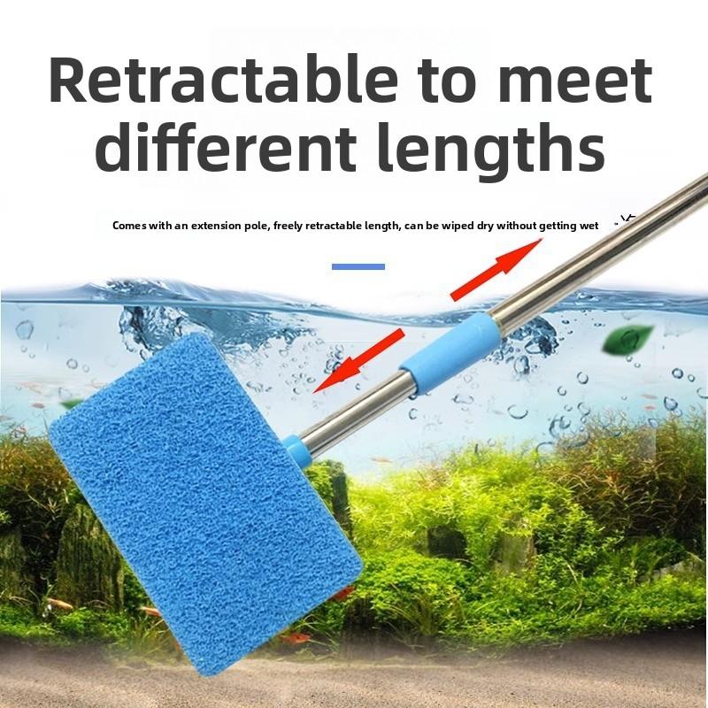Fish Tank Algae Removal Brush, Fish Tank Brush, Glass Fish Tank Cleaning Brush, Fish Tank Brush, Long Handle of Fish Tank, Clean Without Blind Spots