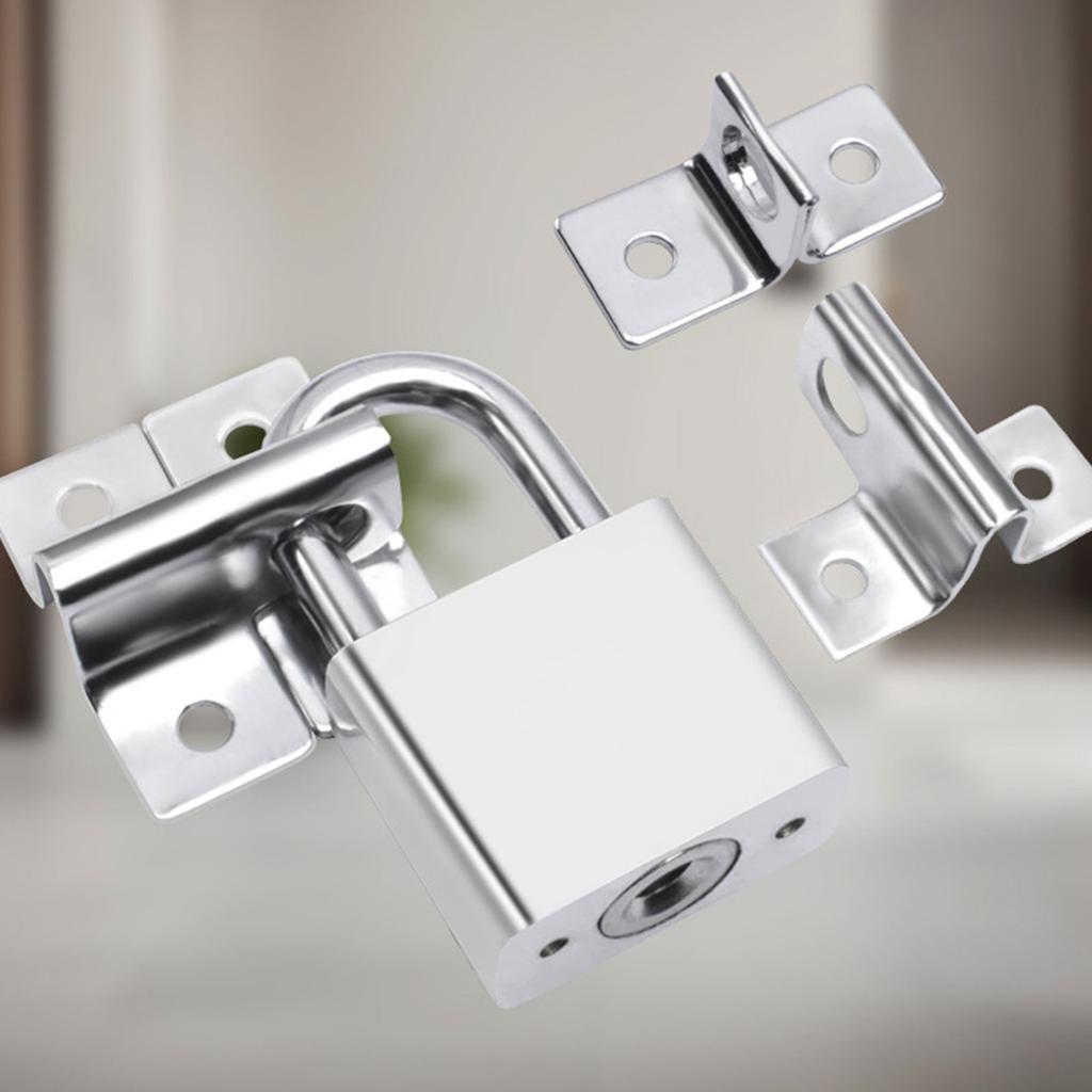 10pcs Wardrobe Security Door Gate Bolt Cold Rolled Steel Door Hasps Latches Thicken Locker Padlock Hasp Easy To Install