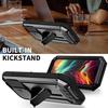 Invisible Stand Metal Tri-Proof Phone Case for iPhone 17/16Pro, Sliding Window Drop-Proof Protective Cover.