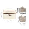 2PCS/3PCS/4PCS Round Shape Thermal Bento Box Stackable Food Container  For Picnic