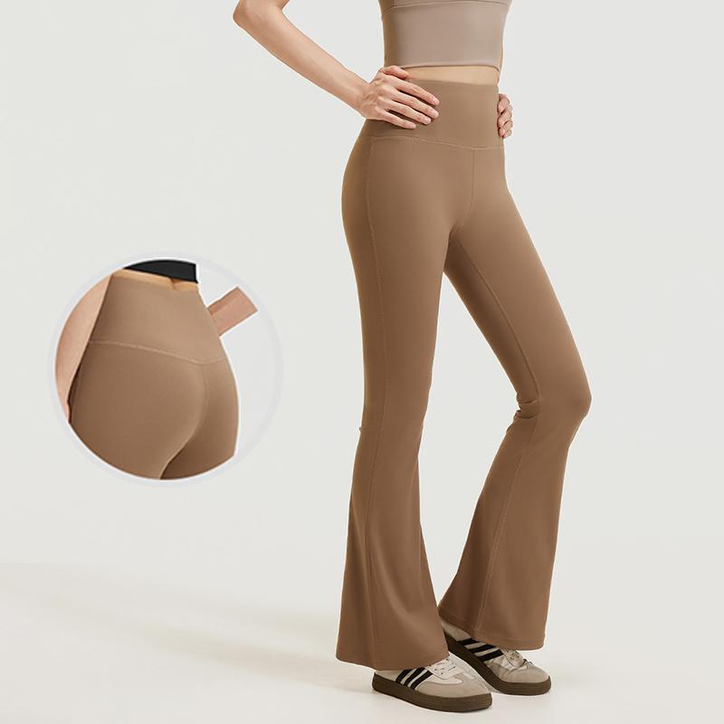 High-waisted Butt-lifting Flare Pants Seamless Nude-feel Yoga Pants Pilates Workout Fitness Leggings