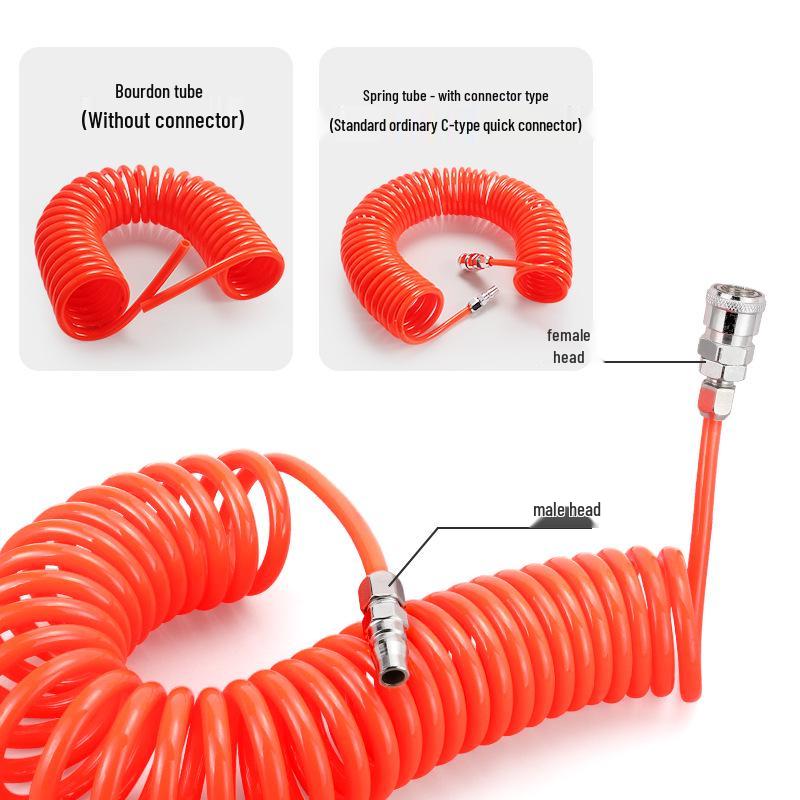 High-Pressure Retractable Air Hose with Quick Couplings