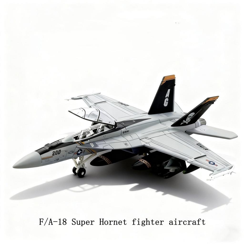 F-18 Fighter Toys DIY Assembled Military Plane ABS Plastic 1/72 Scale Airplane Model Aviation Child Gifts DIY Toys