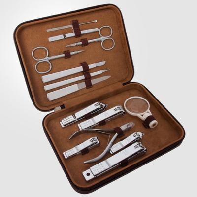 777 Three Seven Silver Nail Clippers 13 Pieces Beauty Set TS-6500C Made in Korea