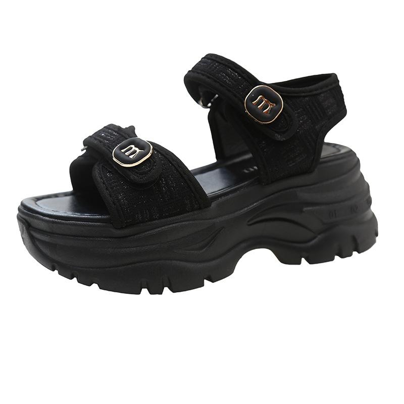 Sportsandalen Damen Sommer neu Strand Freizeitschuhe Muffin dicke Sohle hoher Absatz weiche Sohle erhöht