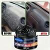Crema Polish per Plastica per Interni Esterni Auto, Pannelli Cruscotto Porte, Ripristina Plastica Nera Sbiadita Gomma, Rinnova Lucentezza, Rimuove Graffi, Cura Auto