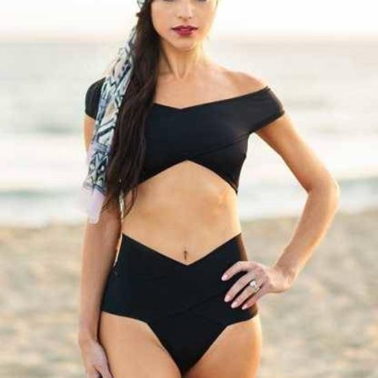 

Черный комплект бикини специального дизайна Angelsin Black - MS46223