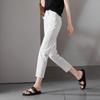 SOFSIL Women's 2026 Summer White High-Waist Cropped Skinny Jeans