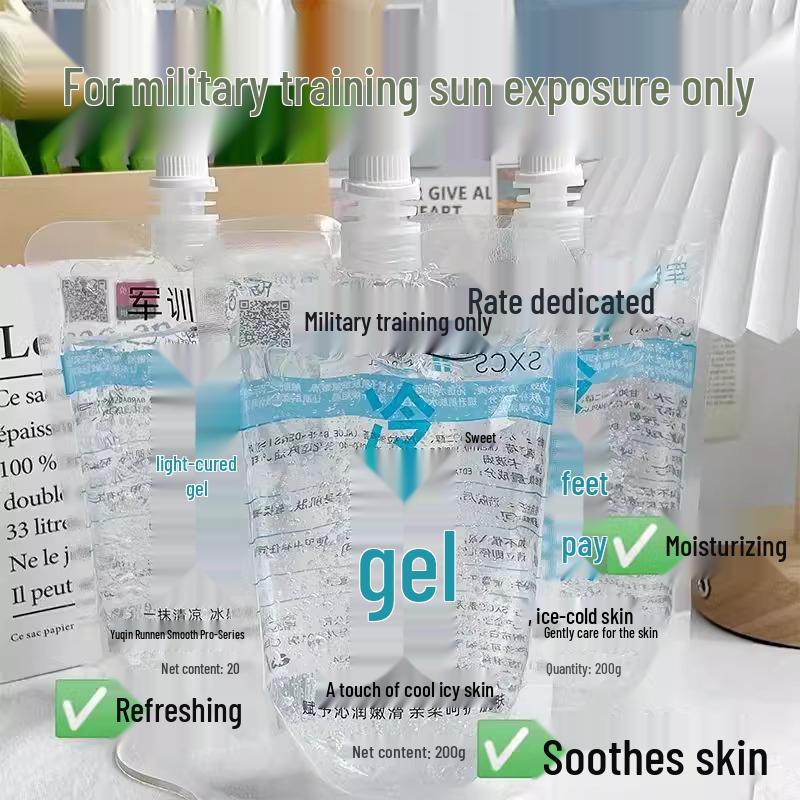 Успокаивающий гель после загара для студентов: Охлаждающее облегчение для военных тренировок и вечеринок