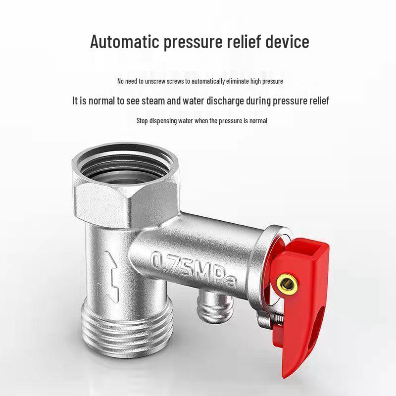 Universal Water Heater Safety Valve with Pressure Relief & One-Way Check Valve