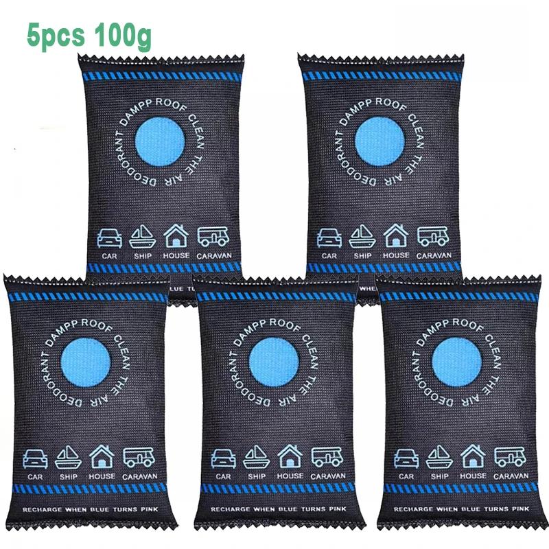 Reusable Silicone Dehumidifier Bag Car Air Freshener Interior Wardrobe Room Home Moisture Absorber Dampness Preventer Drying Bag